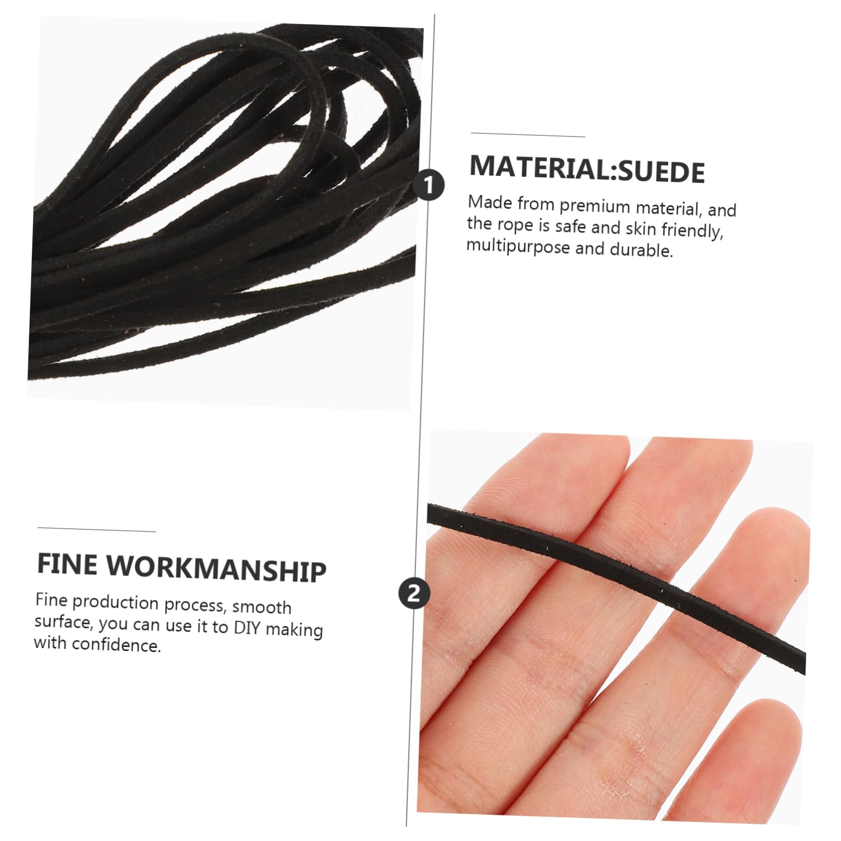 NUOBESTY 4 Sätze DIY Schmuckset Wildleder Kordel für Armbänder und Farben Hautfreundlich Langlebig für Kreative Schmuckherstellung