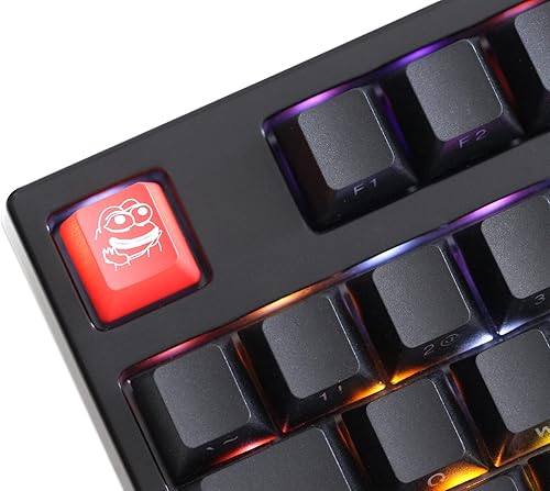 Miniatura 2 de KPREPUBLIC Novedad Shine Through Teclas ABS Grabado Atrás Iluminado Negro Rojo R1 ESC Sad Frog THX Meme Internet Trends (Red ESC SadFrog x1)