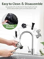 Vista 6 de Aeitto Slow Juicer, Cold Press Juicer, BPA Free Juicer Machines Easy to Clean,Cold Press Juicer with Quiet Motor & Reverse Function, Masticating