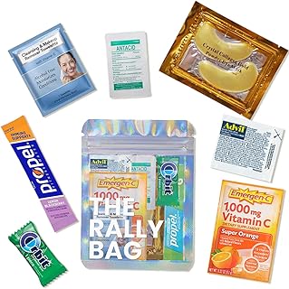 8 Pre-Filled Hangover Kits for Bachelorette Party Favors, Birthdays, Bridal Showers & Wedding Party Favors | The Rally Bag 56 Pcs Bulk Hangover Kit Supplies & Bags (8 Kits)