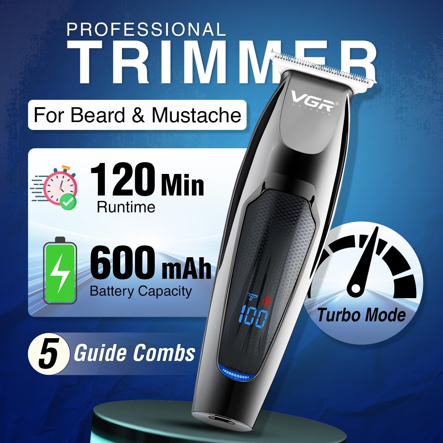 VGR V-070 Trimmer Runtime and Battery