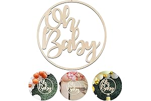 Charming 13.8in "Oh Baby" Sign: Adorn Showers and Backdrops with Pure Delight