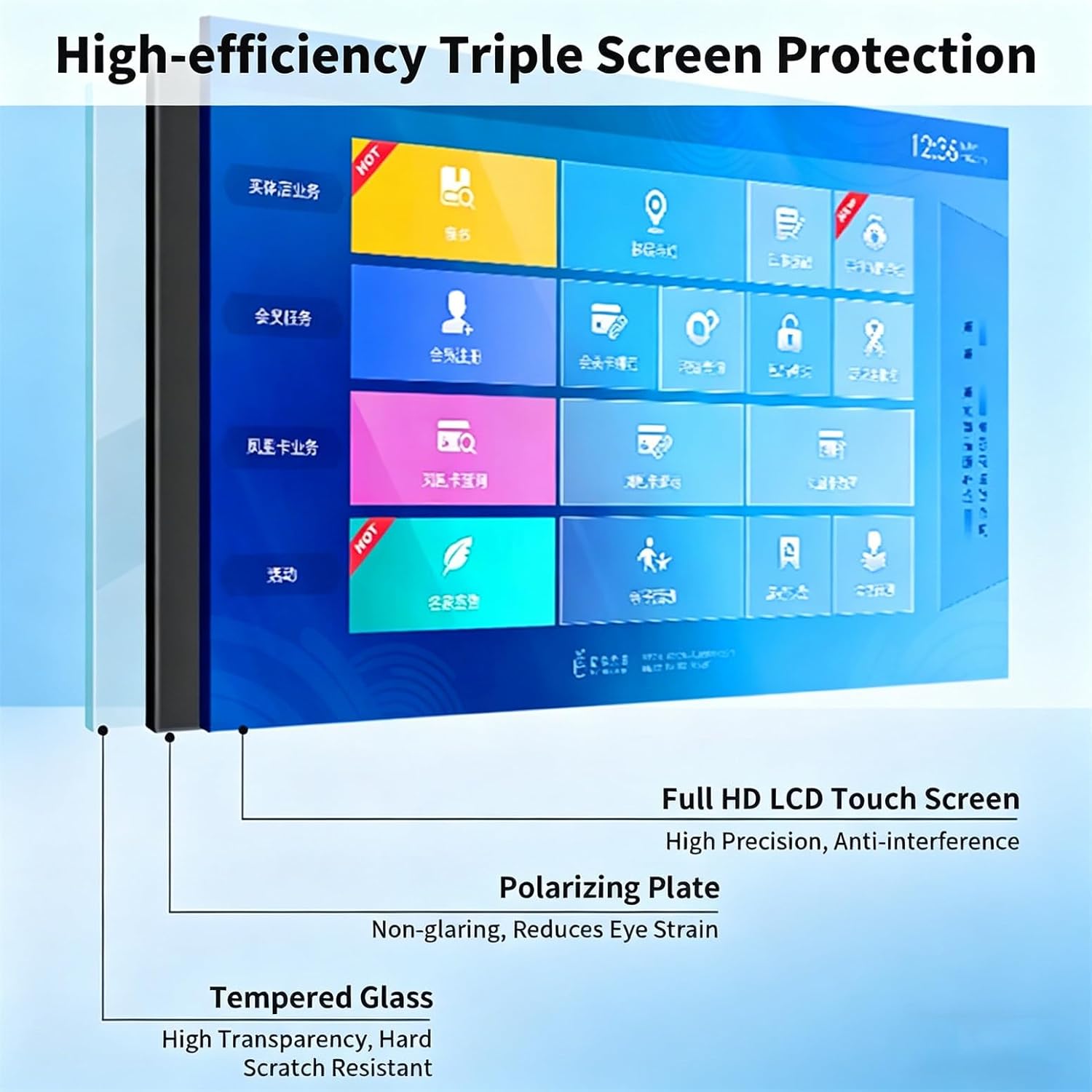 Digital Signage Kiosk, Interactive Display Floor Standing, i5 4GB RAM 128GB, 1080P HD Touch Screen Kiosk for Airport & Event Venues Silver-21.5inch4G128G