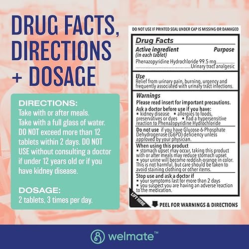 Miniatura 3 de WELMATE Kit de comodidad y equilibrio digestivo en la vía urinaria alivio del dolor urinario 99.5 mg (72 unidades) y probiótico Saccharomyces