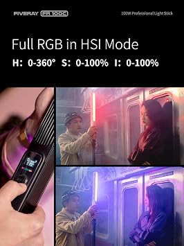 ZHIYUN FIVERAY Light Wand [Official] Light Stick Kısılabilir Fotoğraf Tüpü, Fotoğraf Video Çekimi için Duvar Işığı (Beyaz)
