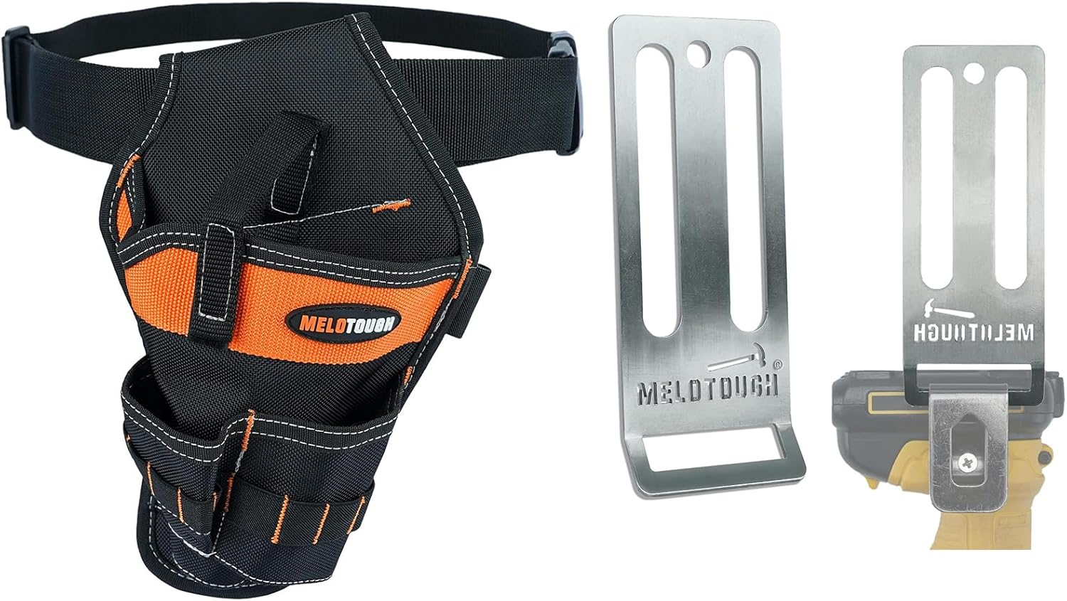 MELOTOUGH Right Hand Drill Holster, Drill Belt Holder
