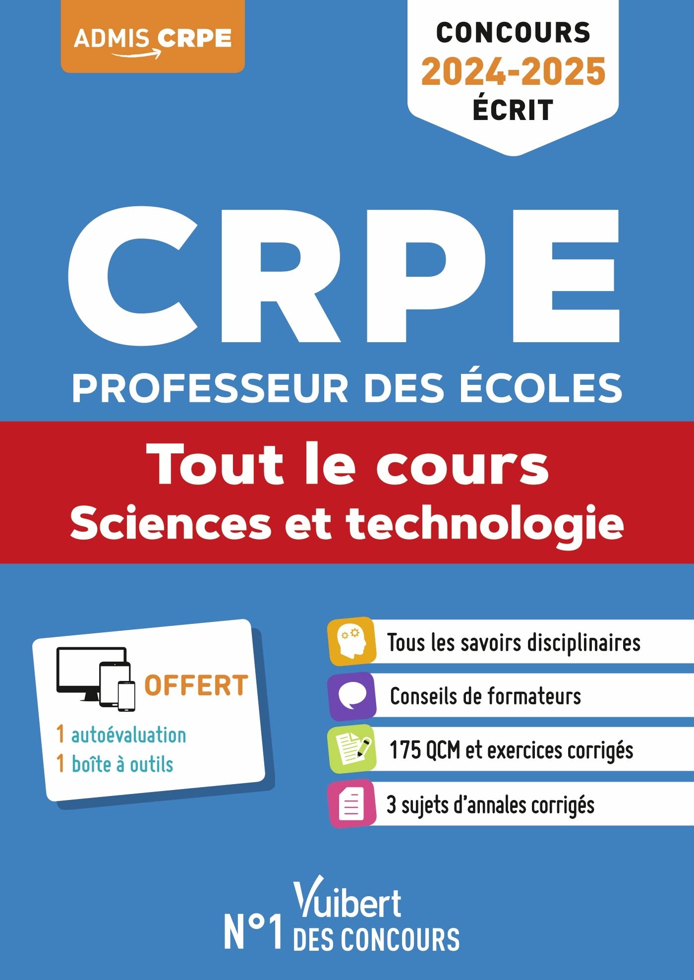 Sciences et technologie - CRPE 2024-2025 - Tout-en: Concours Professeur des écoles - Admissibilité - E Paperback – Big Book, 27 June 2023