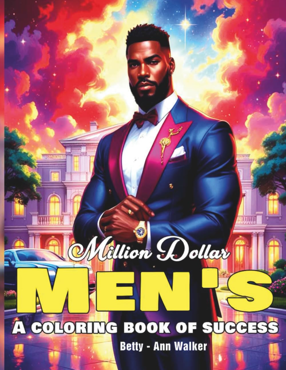 Million Dollar Men's: A Coloring Book Of Success | Features African American Illustrations For Adults, Relaxation And Stress Relieving