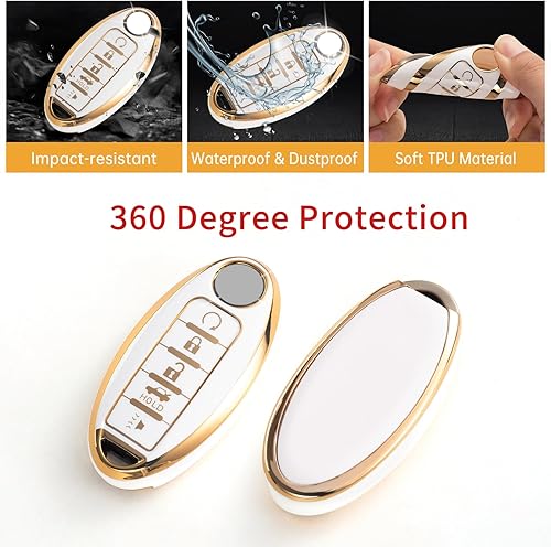 Miniatura 4 de Gematay Funda para llavero Nissan compatible con Nissan Altima Rogue Sentra Pathfinder Frontier Maxima Titan Murano Kicks Juke Versa Armada GTR 5