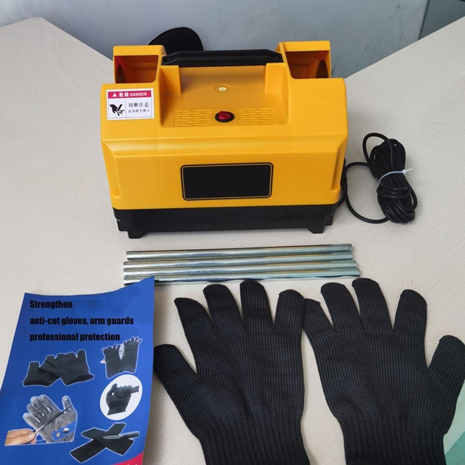 Double Head Garlic Tail Remover, Electric Garlic Rhizome Cutter, Cut Garlic Whiskers and Roots, Suitable for Garlic, Onion