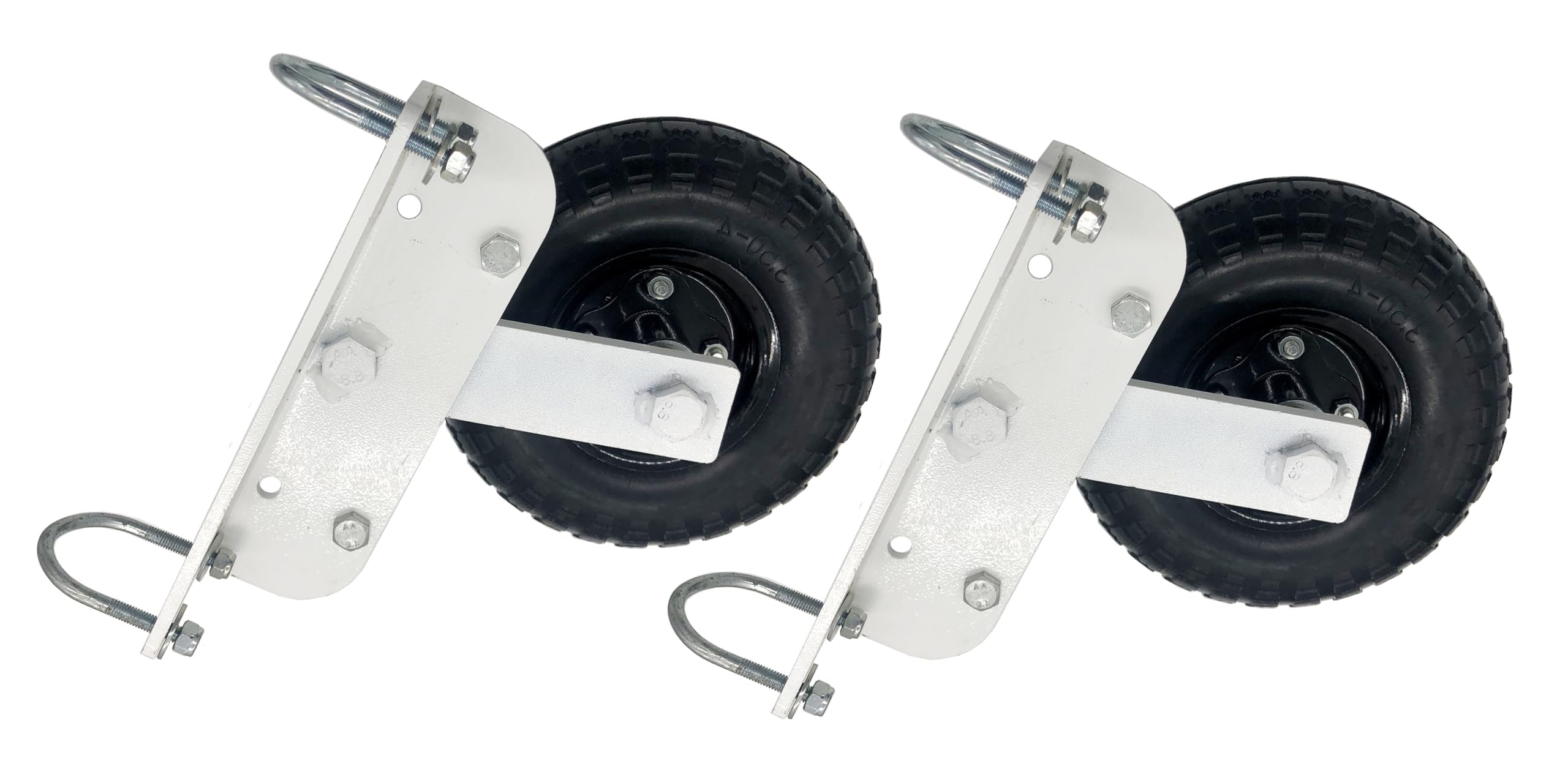 All Terrain Foam Tire Rotating Flip Over Mounting Wheel Kit for Portable Freestanding Soccer Football Goal Range Box Compatible with Kwik Goal Deluxe European Club Goals