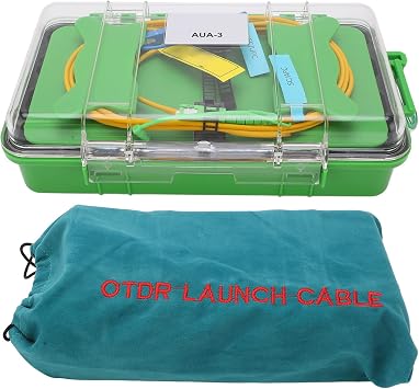 AUA3 Single Mode Optical Fiber OTDR Test Cable, SC to SC UPC Connector, Portable Jumper Box for Fiber Optic Testing, with Stable Transmission, Explosion Pro 2000M