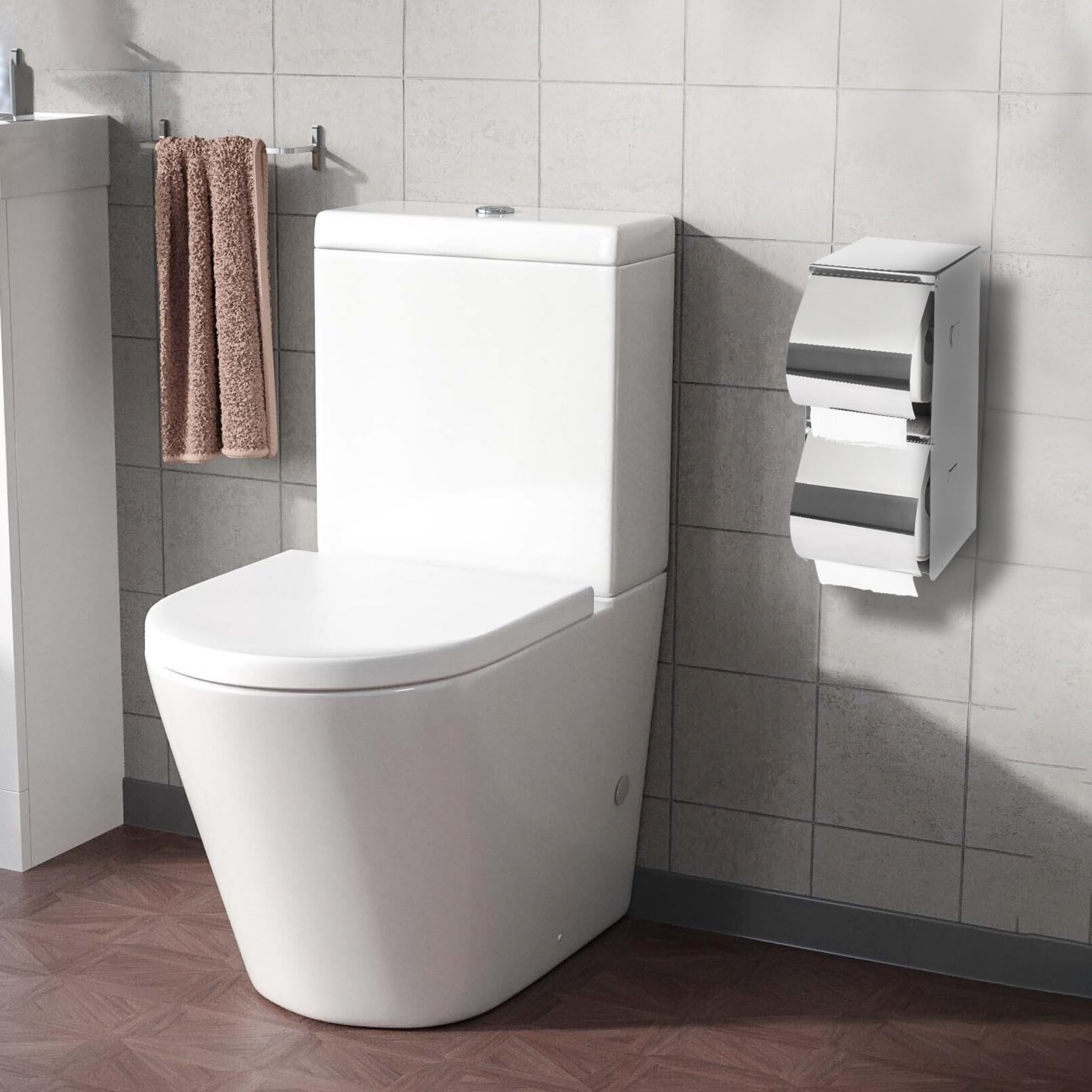Dispensador De Papel Higiénico Comercial Con Cerradura: Acero Inoxidable Para 3 Rollos, Ideal Para Baños Públicos, Oficinas Y Restaurantes