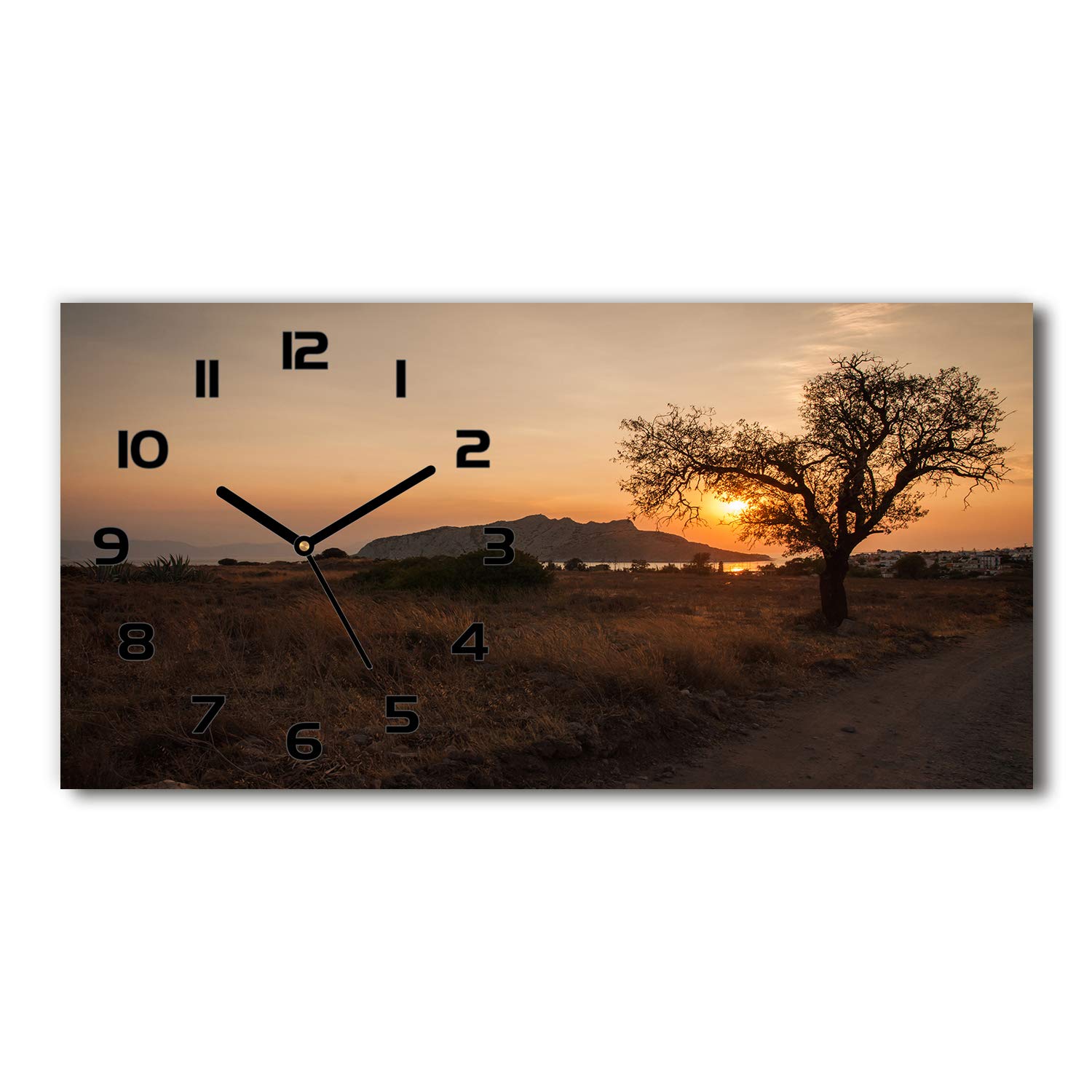Horloge en verre salon design Tulup pour créer une ambiance coucher du soleil zen