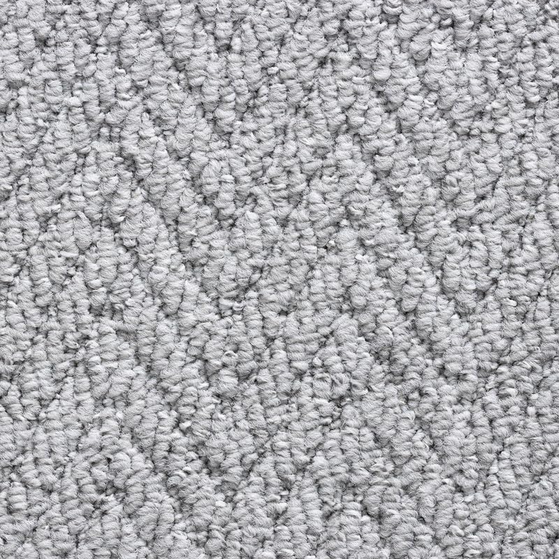 Tuda Carpets | Havana Herringbone 6mm Pile Budget Carpet with Felt Backing, 8.4mm Total Height | Light Grey (5122) - 5m x 2.5 m (16ft4" x 8ft2")