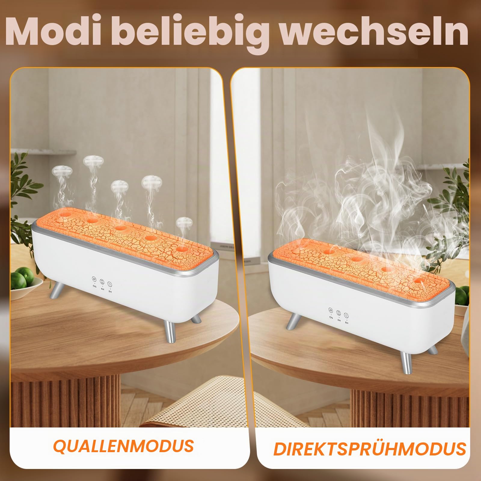 Quallen Ätherisches Öl Diffusor mit Dynamischer Ton-Pickup, 300 ml