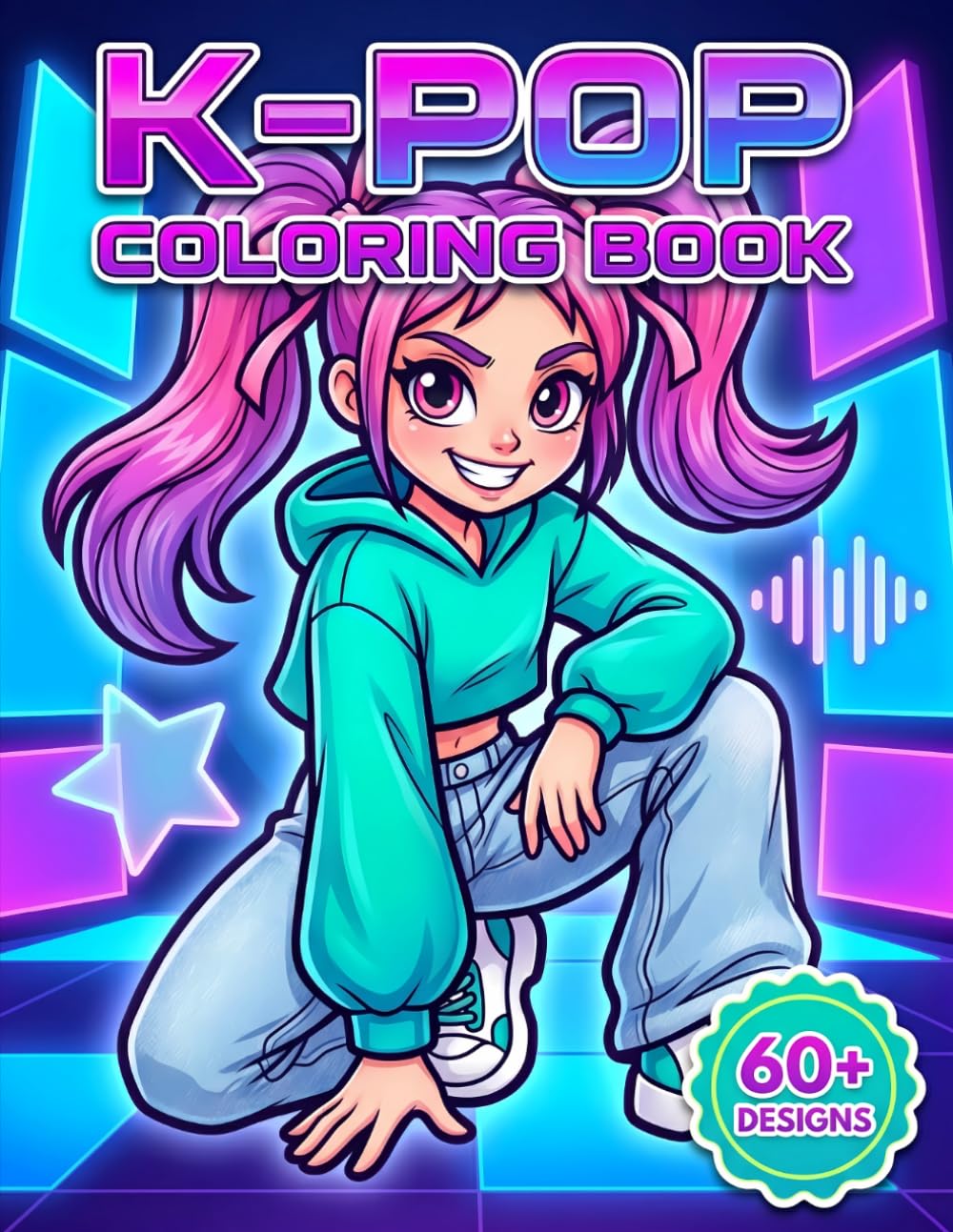 K-Pop Coloring Book: Perfect Gift For Kids And Teens Who Love Music, Fashion, Cute Characters, And Creative Fun