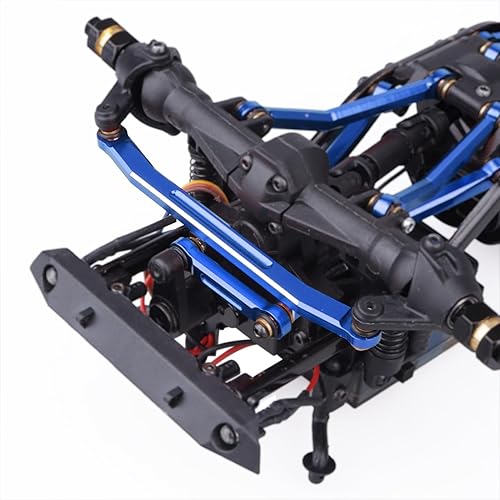 Miniatura 2 de HobbyPark Varilla de dirección de aluminio Enlaces de amarre de alto ajuste para Axial SCX24 Gladiator Bronco C10 JLU Deadbolt B17 124 RC Crawler