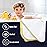 BAMBOO QUEEN 2 Pack Baby Bath Towel - Rayon Made from Bamboo, Ultra Absorbent - Ultra Soft Hooded Towels for Kids - X Large Size for 0-7 Yrs (White and Yellow, 37.5 x 37.5 Inch)
