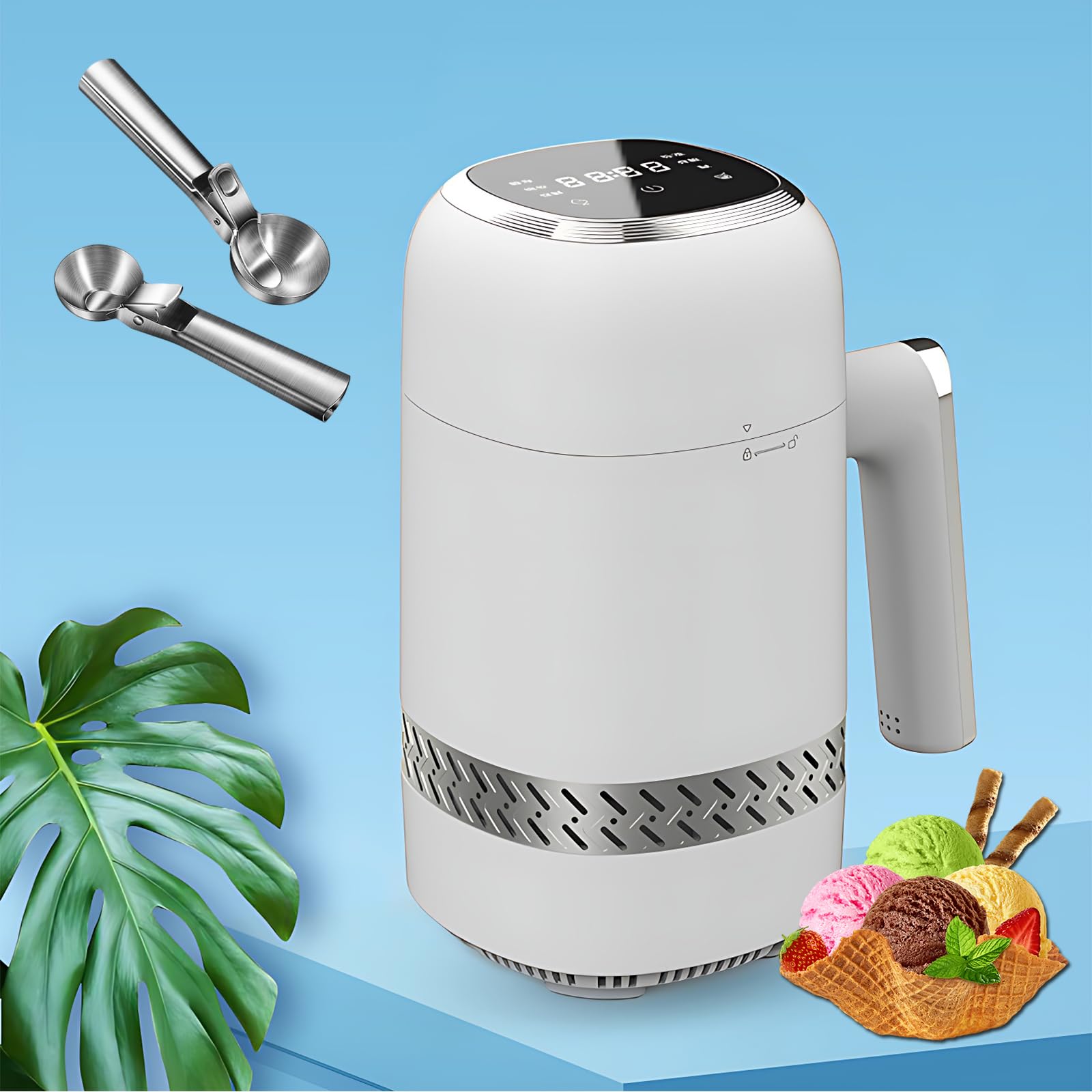 Máquina de servir soft para casa, sorveteira de sabor único, sem necessidade de