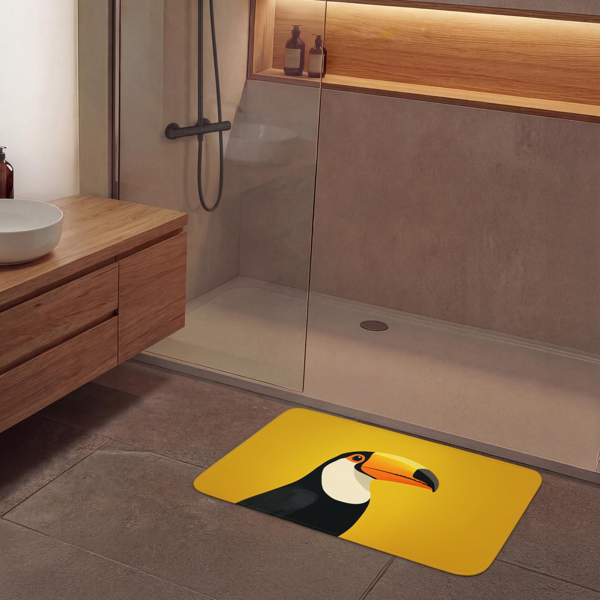 Tapis Salle De Bain Decoration Absorbant Antidérapant Lavable Non
