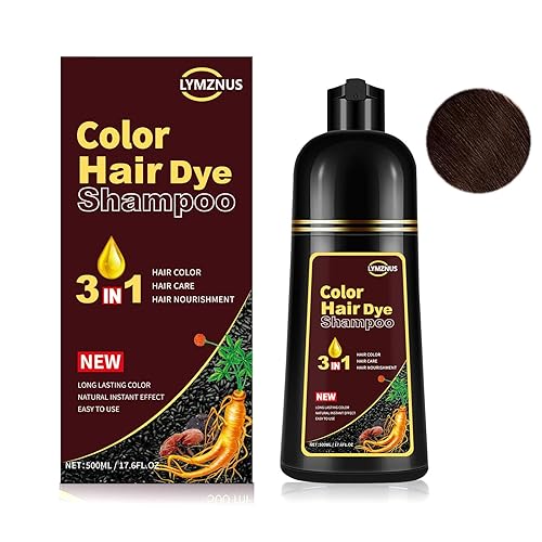 Dark Chocolate Hair Dye Shampoo 3 in 1 for Gray