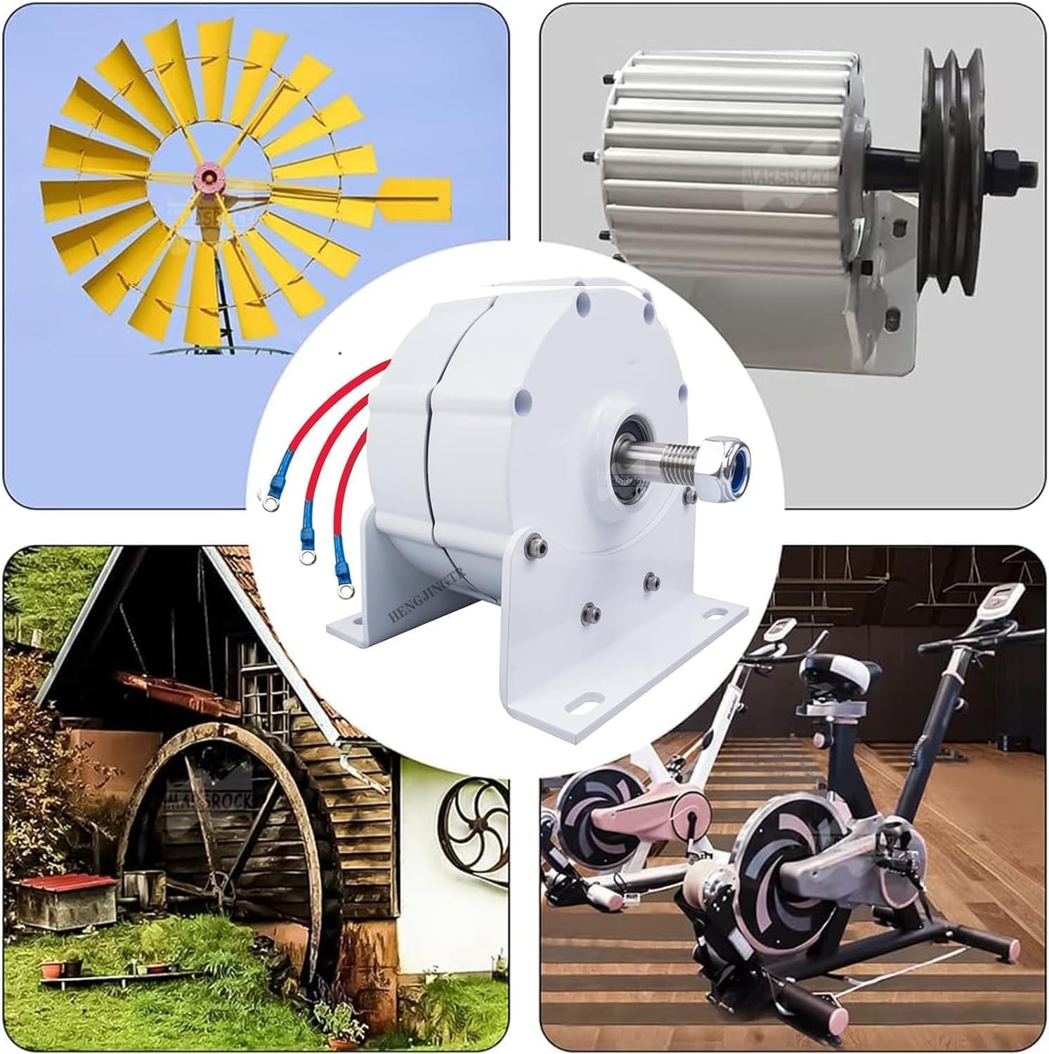 12000W Permanent Magnet Generator 3 Phase Wind Power Generator Free Energy Gearless 220V 48V 24V Efficient Permanent Magnet Generator AC Alternators Use for Wind Turbine Water Turbine (12V)
