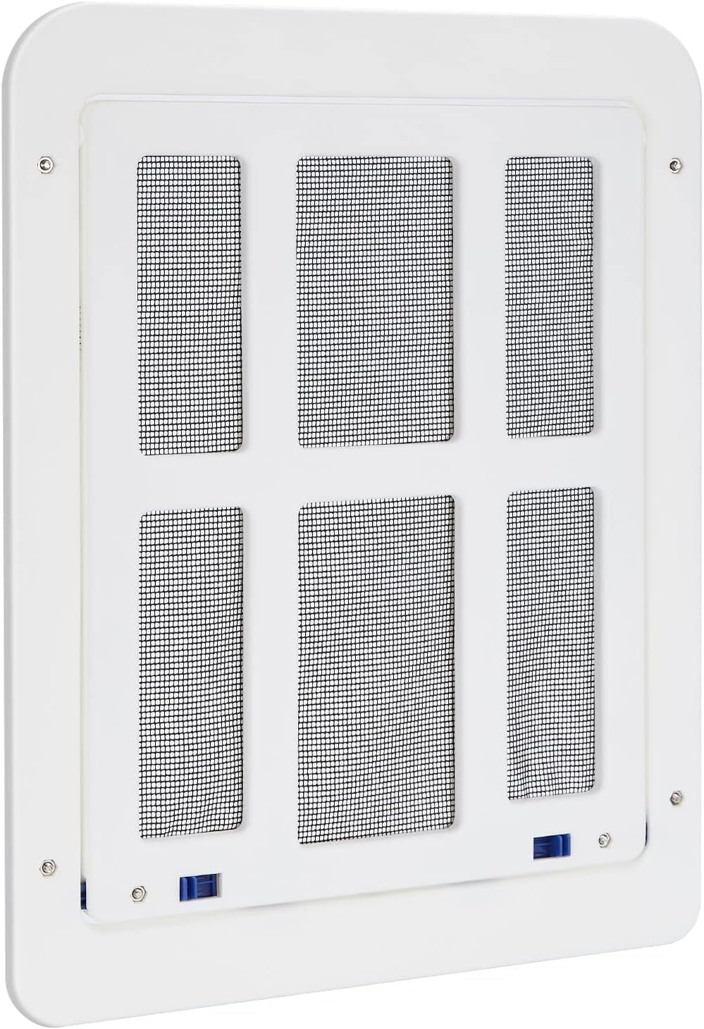 Ownpets Dog Screen Door White,Inner Flap 11x13 Inch Magnetic Lockable Pet Screen Door with 2Pack Screen Mesh