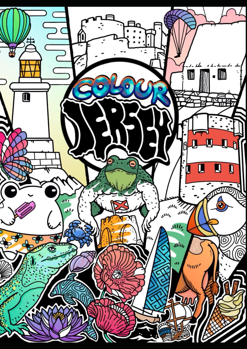 Colour Jersey: Colouring pages, suitable for all ages!