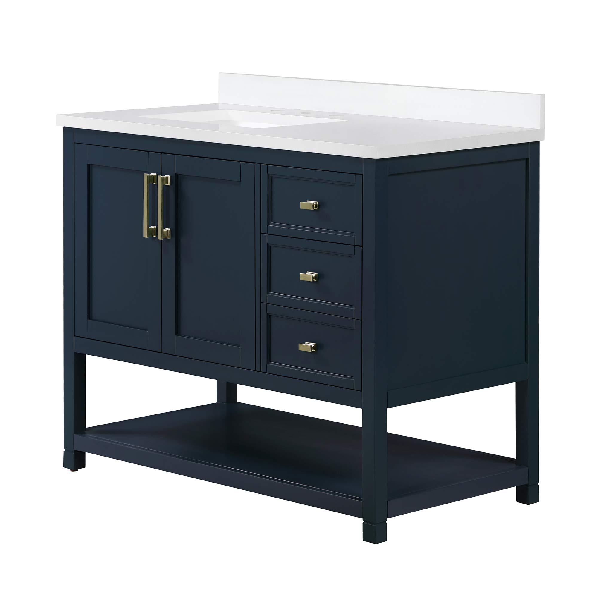 Ove Decors Stanley 42 inch Bathroom Vanity Combo Freestanding Bath Cabinet | Modern Single Sink ...
