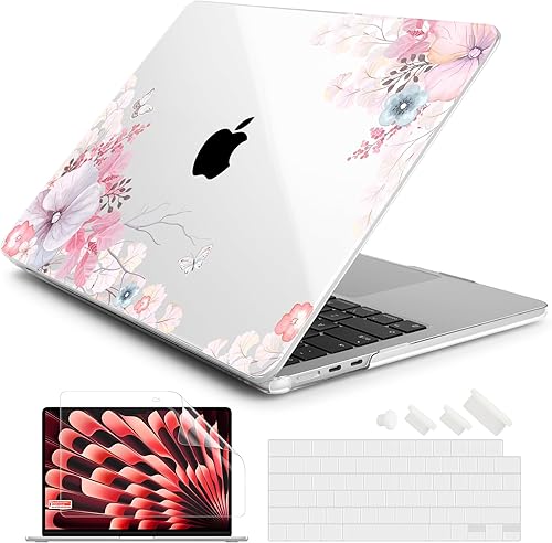 Batianda Estuche Premium para Nuevo MacBook Air de 15 Pulgadas 2025 2024 2023 con Chip M4 M3 M2, Estuche Protector de Plástico Duro Diseñado y Funda
