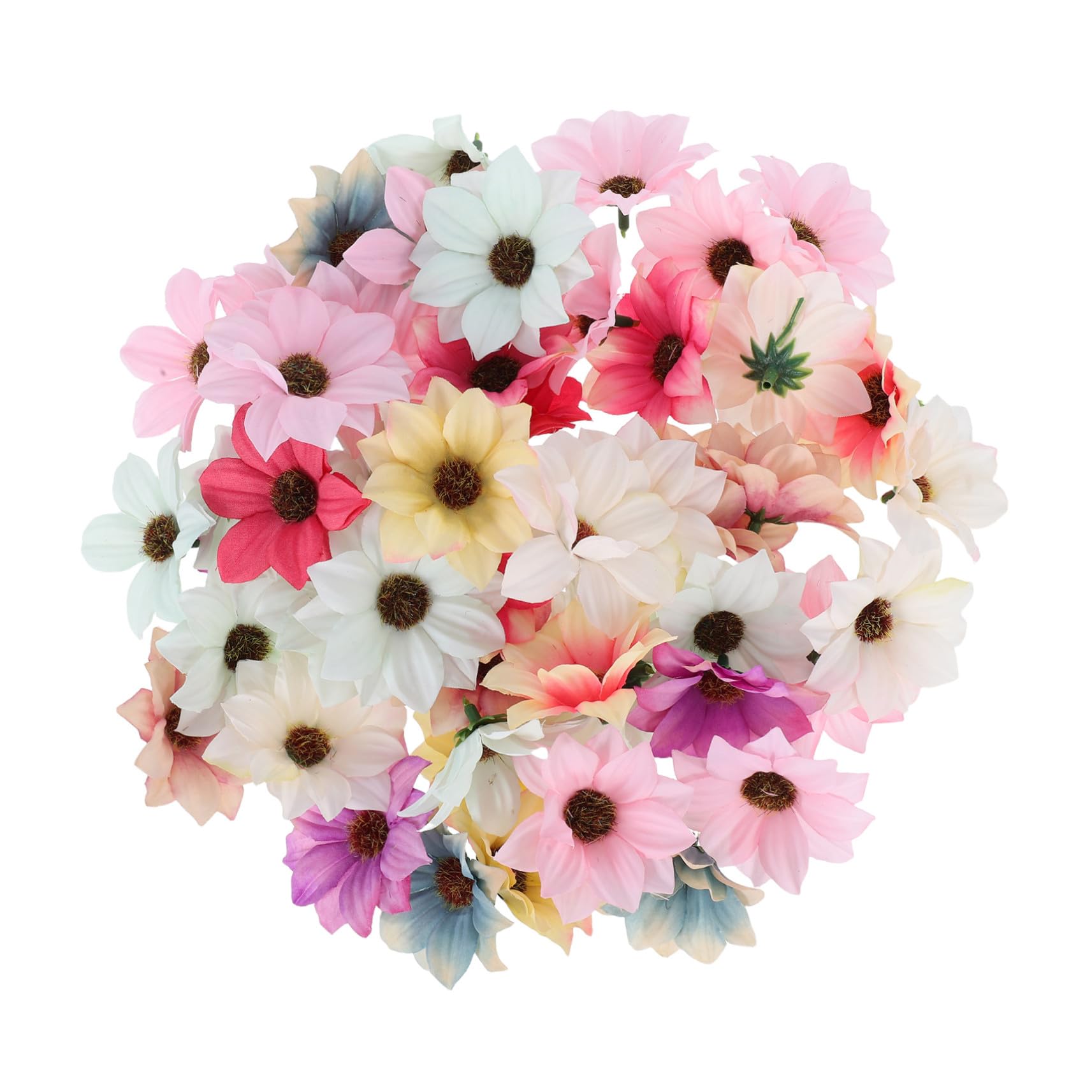 Marguerites artificielles en soie vive miniatures pour loisirs créatifs