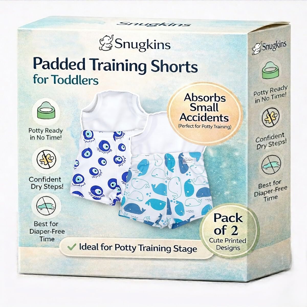 SNUGKINS Potty Training Shorts for Toddlers & Babies|Cotton Training Pull up Pants Reusable & Washable Diaper-Free Innerwear for Boys & Girls-image-41