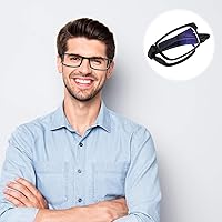 Vista 2 de EXCEART - 2.50 gafas de miopía plegables gafas de lectura negras de miopía gafas de larga distancia con estuche portátil