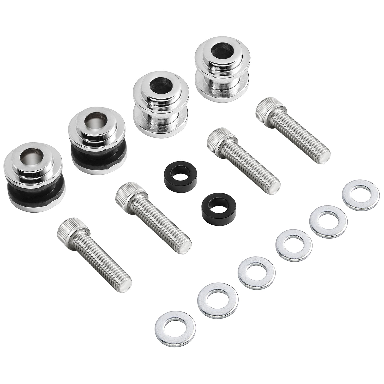 kekykm Chorme Holdfast Sissy Bar Docking Hardware Kit Fit for Harley Softail FLFB FLFBS FXBR FXBRS FLDE FLHC FLHCS FLSL FXBB FLSB FXLR FXLRS FXST Street Bob Low Rider 2018-2024