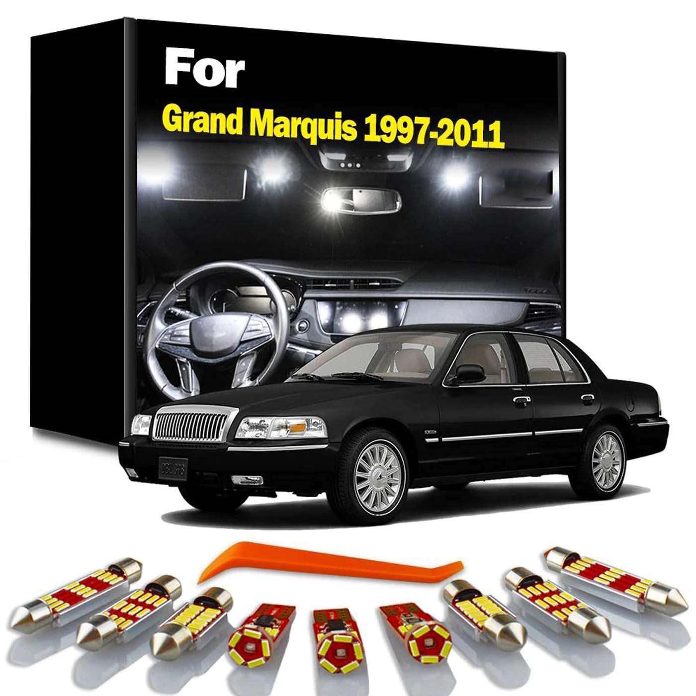 Bombillas LED de Techo Interior y Mapas para Coche Grand Marquis 1997-2011 7