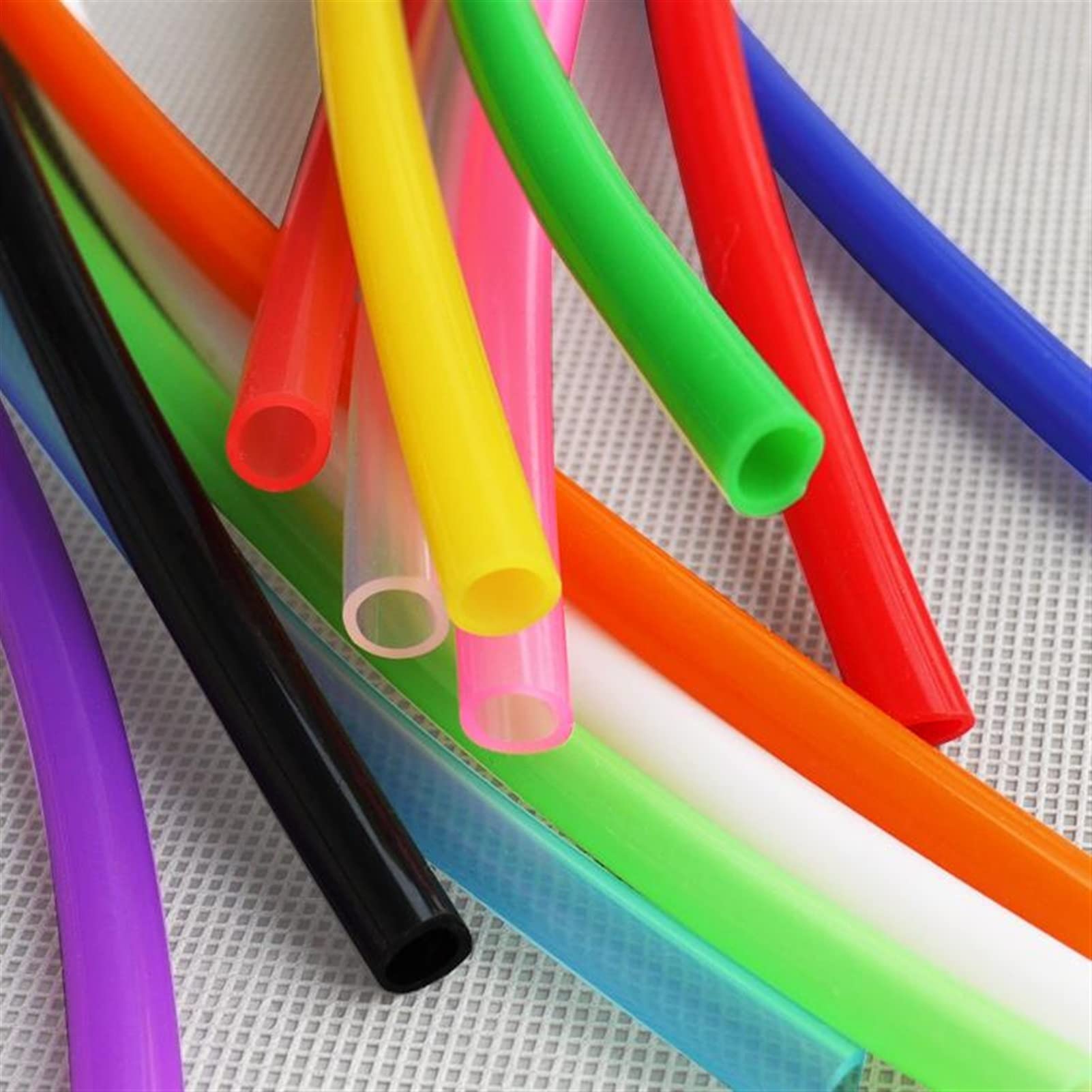 PVC Clear Hose Vinyl Tubing, Silicone Hose 1M ID2mm OD4mm Multicolor Water Pressure Explosion Proof(Black)