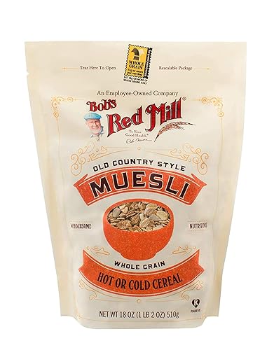 Bob's Red Mill Cereal Muesli de estilo campestre resellable, 18 onzas (paquete de 3)