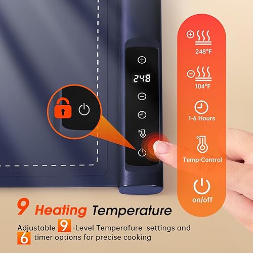 Miniatura 3 de Warming Mat For Food Extra Large- 36"x16" Electric Warming Trays for Buffets Party, Food Warmers For Thanksgiving, Christmas House Warming Gift