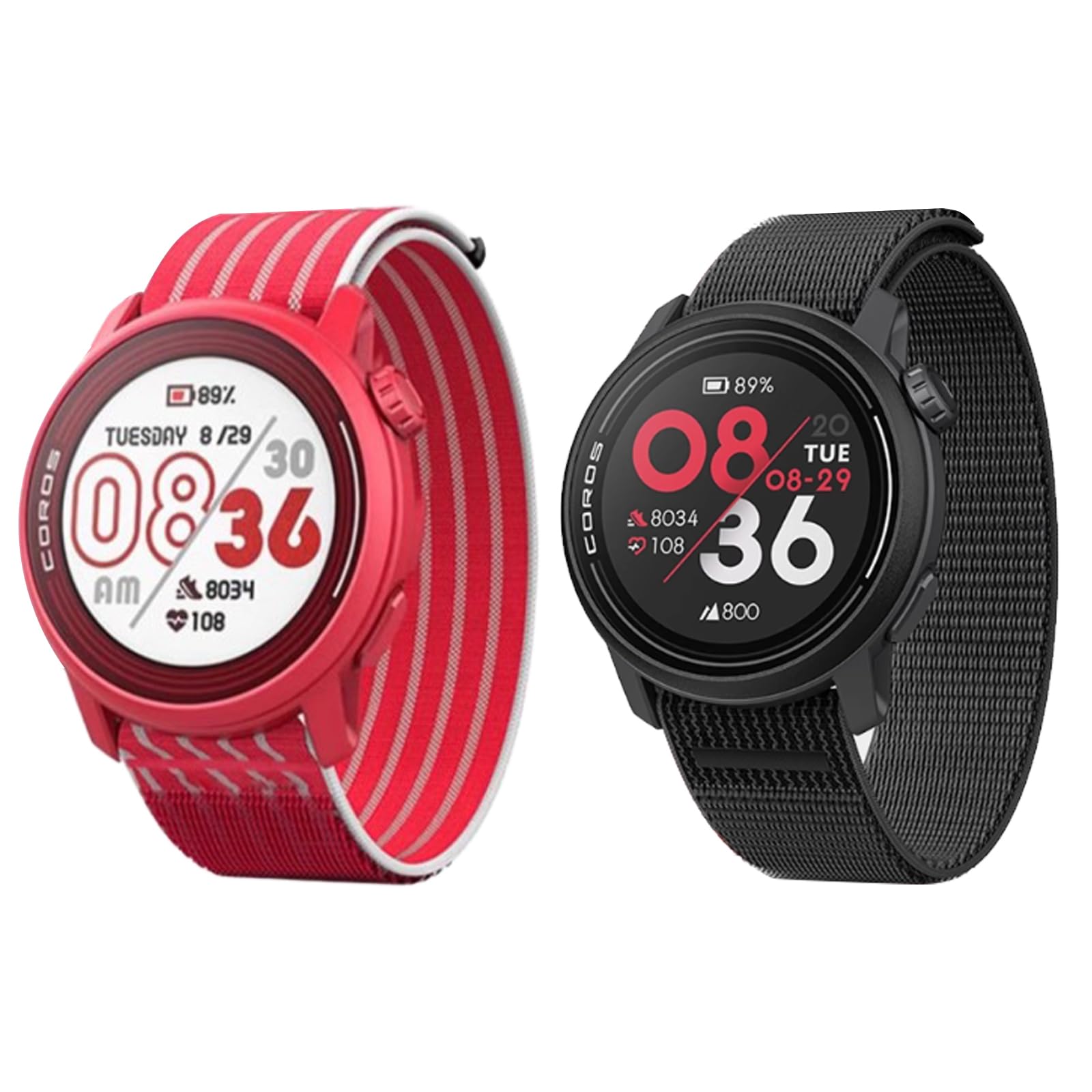 SUGARJAR 22MM Sport Nylon Strap for COROS PACE 3/APEX PRO/2 PRO/APEX 46mm for Women Men