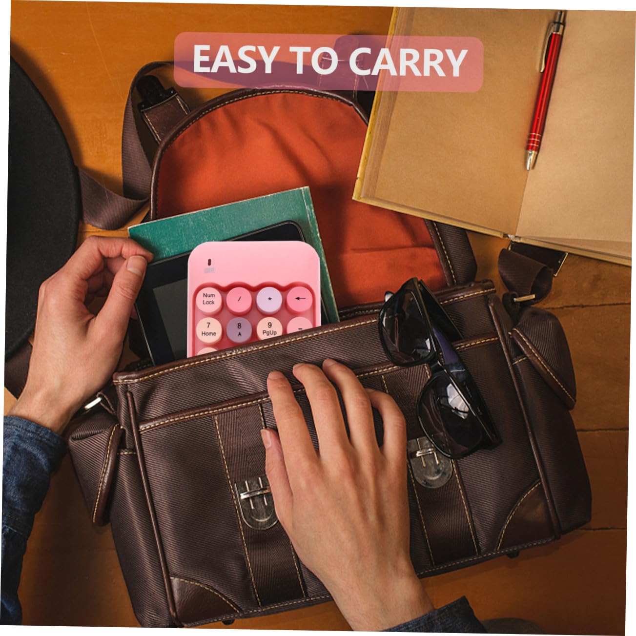 jojofuny Tastierino Numerico Wireless 2. 4g Rosa in ABS, Mini Tastierino | Tastierino Numerico Wireless 18 Tasti Indipendenti, Tasto Backspace, Portatile, per Notebook e Moduli Finanziari