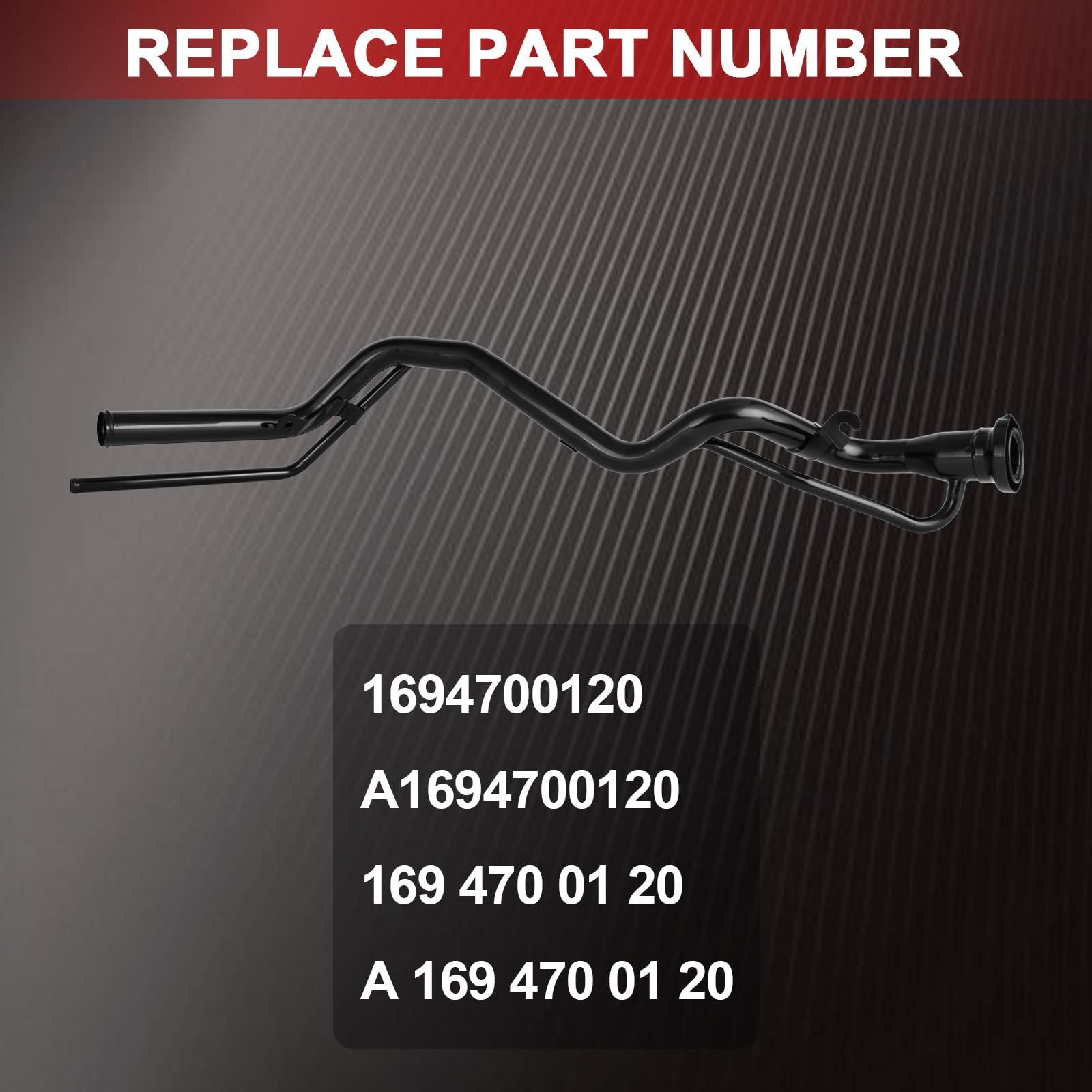 Cuello de llenado del tanque de combustible, tubo de llenado de combustible, diésel OE# 1694700120 A1694700120 Compatible con Clase B W245 B150 B160 B170 B180 B200