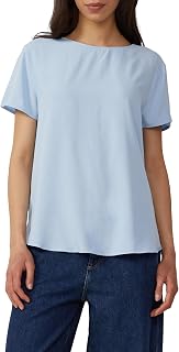 QS Damen Kurzarmbluse aus Viskose Blusenshirt Kurzarm