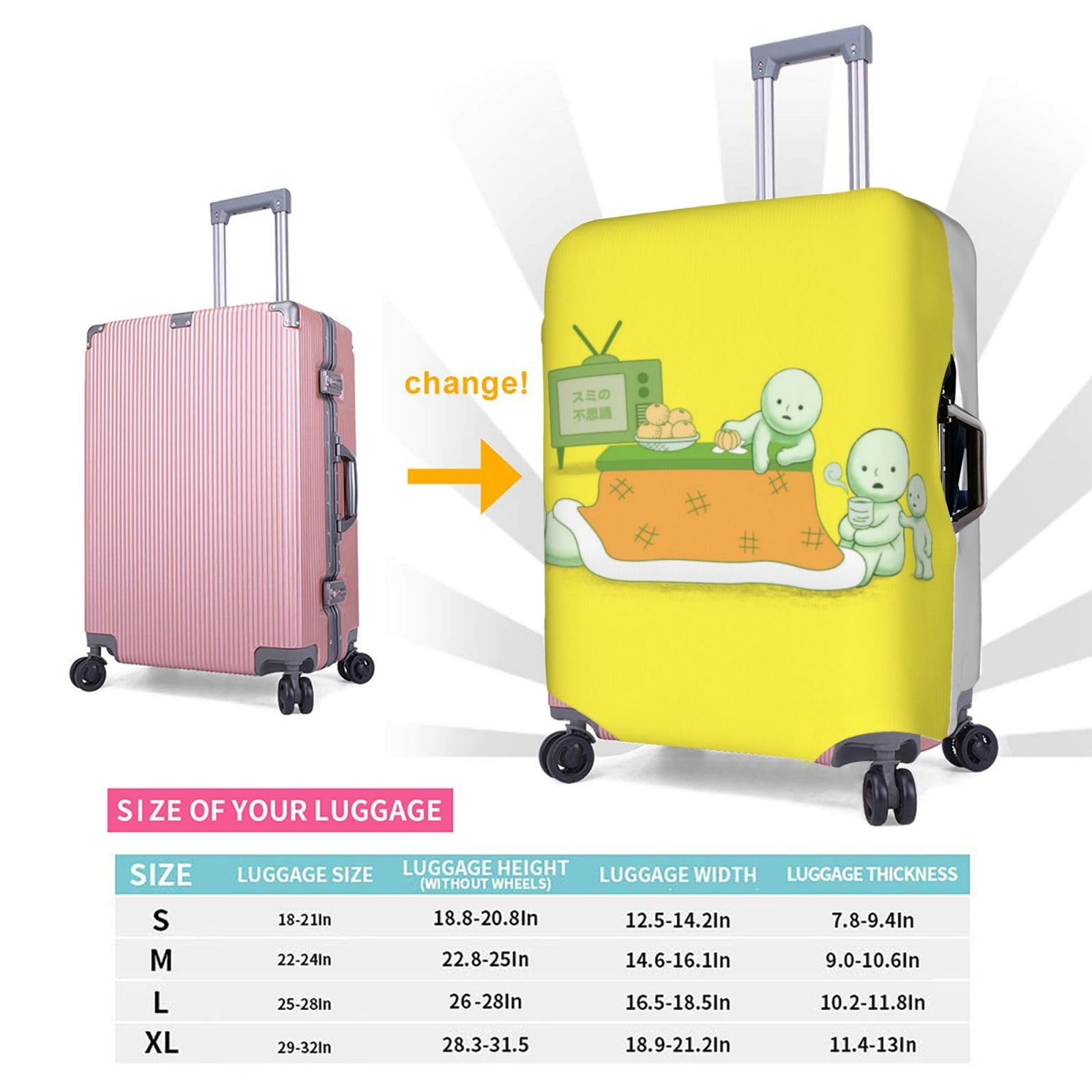 Amazon.co.jp: スミスキー ラゲッジカバー スーツケースカバー