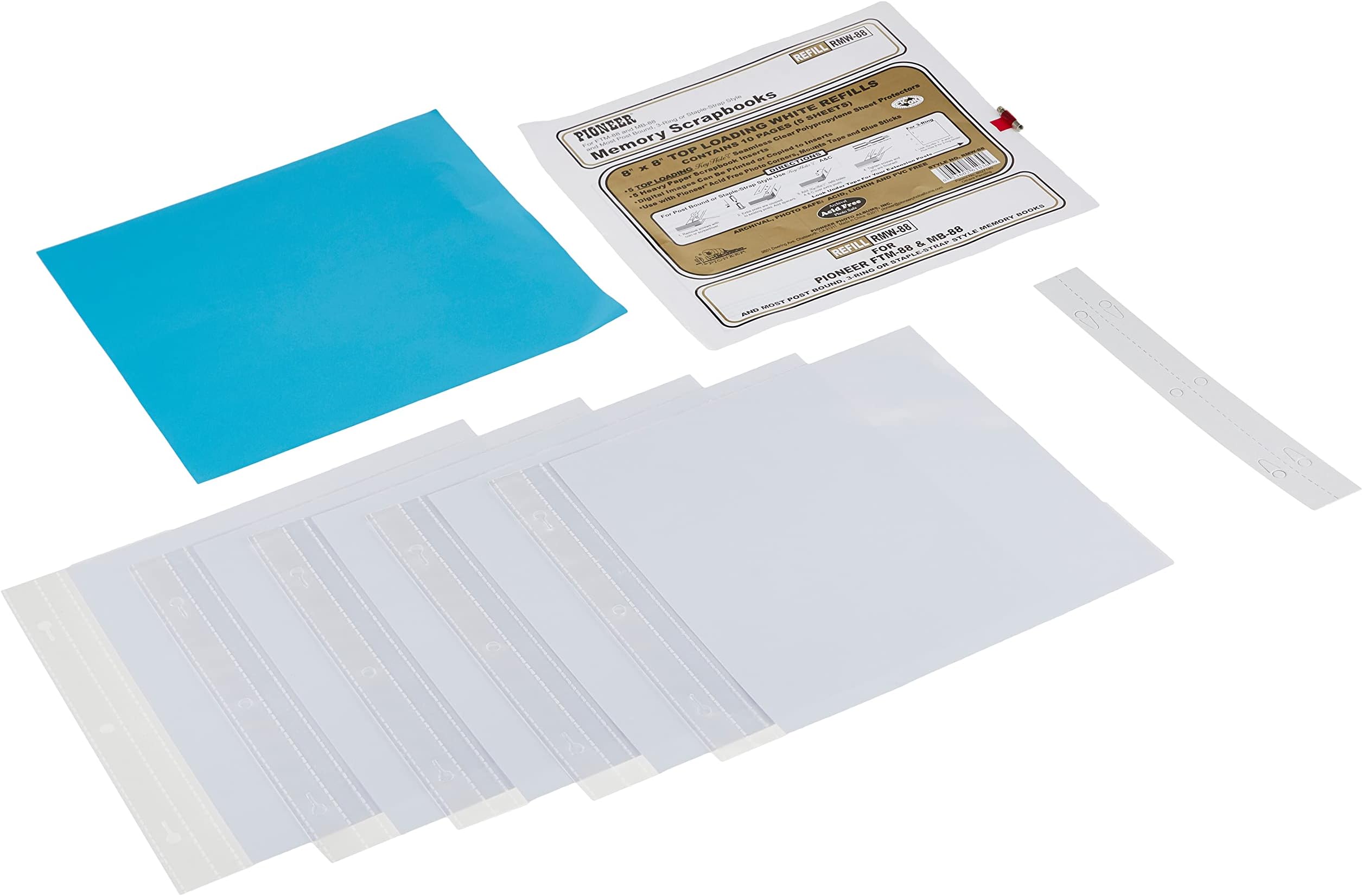 Pioneer RMW-88 White Refill Pages for 8 Inch by 8 Inch Memory Books