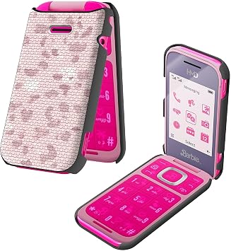 Case for HMD Barbie TA-1681 4G Phone,Glittering Rose Leopard | Dual-Layer Shockproof Case with Hard PC Shell, Soft TPU Bumper and Tempered Glass Screen Protector for HMD Barbie TA-1681