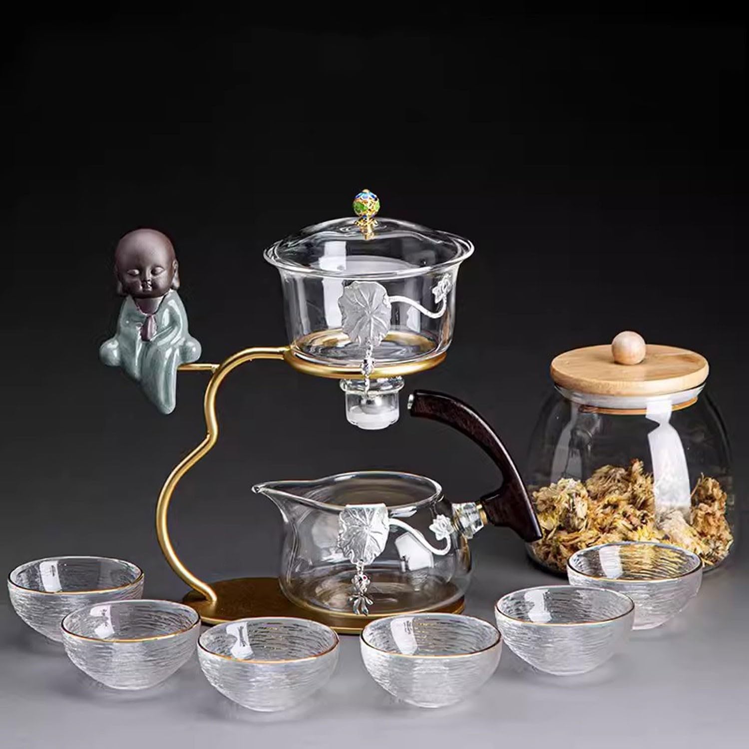 teekanne mit stövchen Matcha Tee Set Kungfu-Teeset, automatisches Teezubereitungsartefakt für den Haushalt(Color:9,Size:)