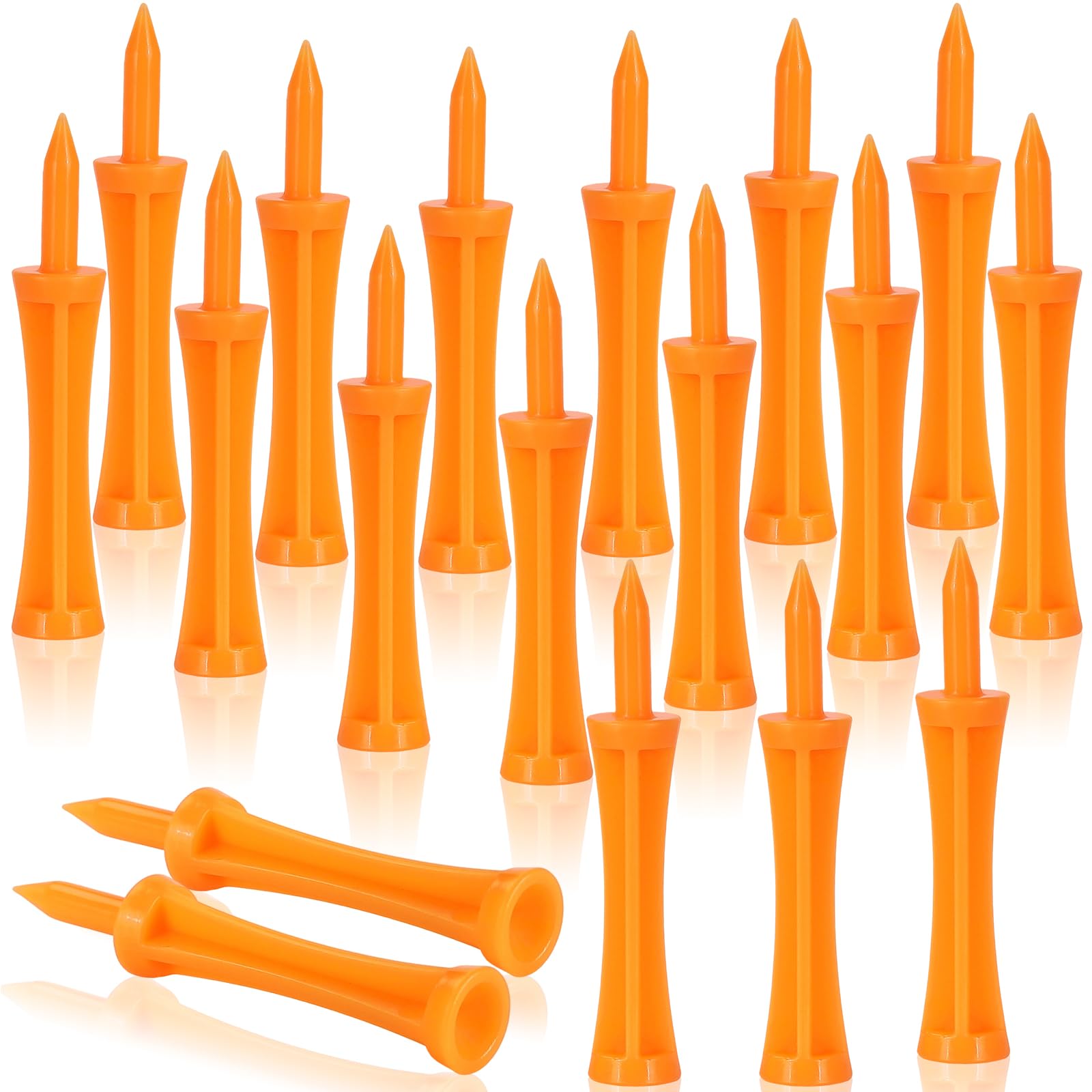 pupuluck 70mm Golf Tees Plastic, 120pcs Durable Portable Castle Tees Golf