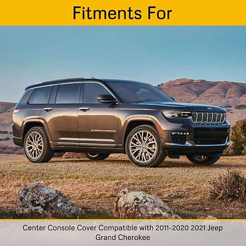 Miniatura 7 de A ABIGAIL Funda para reposabrazos de consola central compatible con Jeep Grand Cherokee 2011-2020 2021 de piel sintética, funda de reposabrazos,