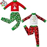 JOYIN 4 Pcs Christmas Elf Accessories - Xmas Clothing Ugly Sweaters for Dolls, Santa and Snowman Classic Style Green and Red Sweaters for Holiday Decorations